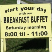 Breakfast Buffet and Yard Sale (10/25/14)