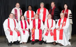 GNJAC cabinet consisting of Bishop Schol and the 9 District Superintendents.