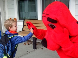 Big red Fist Bump