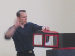 Magician Ed Pietrzak entertains the crowd
